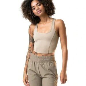 Balance‎ | Vitality Roam Crop Athletic Tank Top in Ivory White Size XSmall